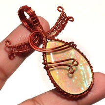 Australian Triplet Opal Copper Wire Wrapped Pendant Handcrafted 2.60&quot; SA 1583 - £3.98 GBP