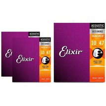 Elixir Nanoweb Extra Light Acoustic Guitar Strings 3 Pack - $64.15