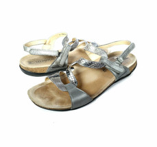 $215 MEPHISTO 42 Sandals Sliver Gray &#39;ADELIE&#39; Comfort Chic  Womens 11 - £34.76 GBP