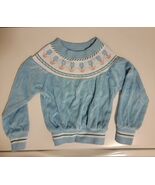 Vintage 80s Disney Winnie The Pooh Fair Isle Floral Sweater Girls 4T Tod... - $492.62 MXN