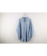 Vtg 90s Mens XL Distressed Pittsburgh Steelers Football Denim Jean Butto... - $44.50