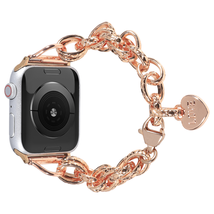For Apple Watch Band Steel Strap 7 6 Se 44Mm 45Mm 42Mm Luxury Watchband Bracelet - £17.87 GBP