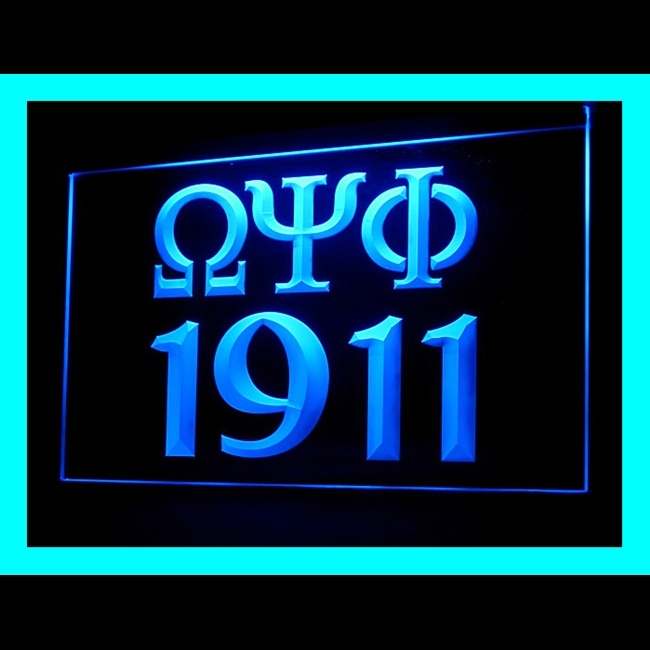 150078B OMEGA PSI PHI 1911 Greek Words fraternity Display LED Light Sign - $21.99
