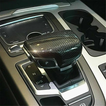 Inner Gear Shift Knob Panel Cover Trims For Audi A4 A5 Q5 Q7 16-18 Carbon Fiber - £22.38 GBP