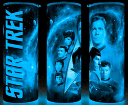 Glow in the Dark Star Trek Classic Spock &amp; Captain Kirk SciFi Cup Mug Tu... - £17.87 GBP