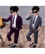 Kids Baby Boys Wedding Party Suit Outfits Concert Gentleman Coat+Pants C... - $21.93 CAD+