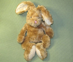 22&quot; Walmart Bunny Plush Rabbit Stuffed Animal Tan Cream Wired Ears Pink Nose Toy - £14.81 GBP