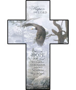 Large Wood Cross -- Hope in the Lord -- ISAIAH 40:31 (17&quot; x 12&quot; x 3/4&quot;) - $58.99 CAD