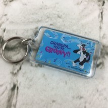 Warner Bros Sylvester Grandpa Your Groovy Key Chain Collectible Vintage ‘90s - £6.21 GBP