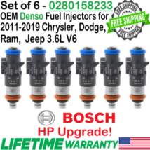 OEM Bosch 6Pcs HP Upgrade Fuel Injectors for 2017-2019 Chrysler Pacifica 3.6L V6 - £118.45 GBP