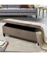 Elegant Tufted Storage Bench with Soft Close Lid - Ottoman Seat - €189,56 EUR