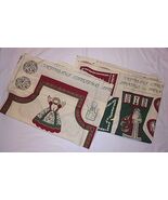 Fabric Panels Victoriana Christmas Crafts Vtg Apron Stockings Ornaments ... - €36,24 EUR