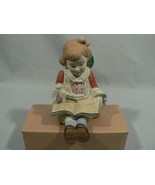 Bisque Ceramic Girl Collectible Figurine Matte Finish Hand Painted Stamp... - $595.67 MXN