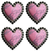 4 Conchos Rhinestone Horse Saddle Bridle Bling Light Pink CO111 - $24.74