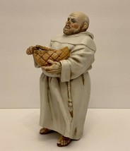 Algora Porcelain Religious Monk Slicing a Loaf of Bread Statue, Spain - £94.02 GBP