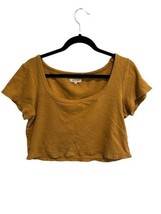 Madewell Womens T-Shirt Tee Westville Cropped Mustard Yellow Short Sleeve Xl - £11.31 GBP