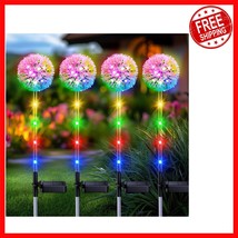 Enchanting 4 Pack Solar Dandelion Lights with Colorful LED String - Wate... - $38.79