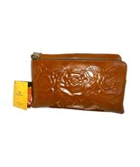 Patricia Nash Handcrafted Rose Tooled Leather Wristlet Purse Clutch Varo... - £67.85 GBP