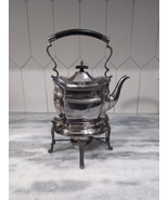 Antique Sheffield Silver Plate TeaPot Spirit Kettle Stand and Burner Art... - £78.92 GBP