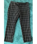A New Day Womens size 16 Black Trousers Pants Window Pane Plaid Skinny A... - $185.64 MXN