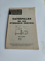 CAT CATERPILLAR 143 HYDRAULIC CONTROLS Operation MANUAL  - $12.84
