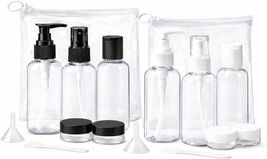 2 Set Travel Bottles Toiletry Kit TSA Approved Refillable Bottles Jars B... - $11.83