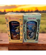 2 Walt Disney Collector Series Cups Glasses Burger King 1994 Pinocchio J... - $18.76