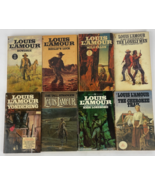 VINTAGE LOT OF 8 LOUIS L&#39;AMOUR WESTERN PAPERBACK BOOKS See Discription - $449.71 MXN