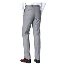 Men Renoir Flat Front Suit Separate Pants Slim Fit Soft Feel 202-2 Light Gray image 2