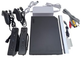 Nintendo Wii Video Game System 2 Remote Bundle Black Console + New Accessories - £109.74 GBP