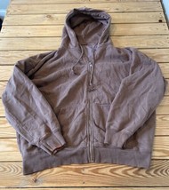 J Galt Men’s Full zip Hooded jacket size L Brown P7 - £12.62 GBP