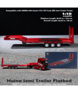 RC Semi Trailer Bed Truck Huina Toys 1502 Tractor Plastic Flatbed Upgrad... - $109.99