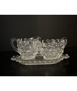 Vintage Fostoria American Clear Creamer and Open Sugar Bowl With Tray - $557.50 MXN
