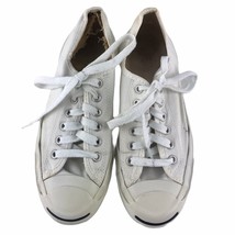Converse Jack Purcell Canvas Low Top White Tennis Shoes Sneakers M 5.5 W 7 - £25.56 GBP
