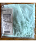 Vintage Sears SHELBY VOILE Sheer AQUA MIST double rod pocket 21&quot; X 40&quot; w... - $20.53 CAD