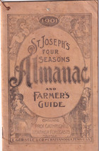 1901 St. Joseph&#39;s Almanac Farmer&#39;s Guide Owens &amp; Bro. Akard Missouri MO Cedar Co - £15.72 GBP