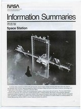Space Station Booklet NASA Information Summaries 1986 - £14.01 GBP