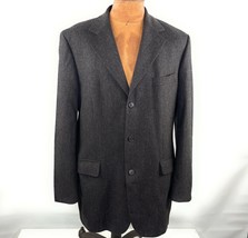 Brooks Brothers 346 Wool Herringbone 3-Button Blazer Sport Coat Size 42L - £28.48 GBP