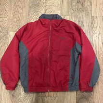 Cabela’s Outdoor Windbreaker Light Fleece Jacket Coat Gray Red Mens Size... - £14.47 GBP