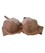 Victoria&#39;s Secret Biege &amp; Pink Lace Lightly Padded Underwire Bra 36B - $14.99