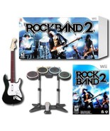 COMPLETE Nintendo Wii-U Wii ROCK BAND 2 Special Edition Bundle drums gui... - £389.25 GBP