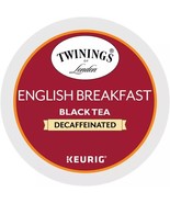 TWININGS ENGLISH BREAKFAST BLACK TEA DECAFFEINATED KCUPS 24CT - $472.73 MXN