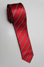 Red Black White striped 5cm Necktie - $19.99