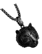 Men&#39;s Stainless Steel Solid Tiger Head Pendant - £37.53 GBP
