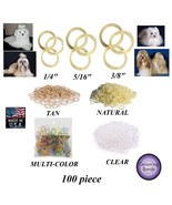 100 pc Dog Grooming Latex ELASTIC RUBBER HAIR BANDS-Ribbon&amp;Bow Making,To... - €8,73 EUR