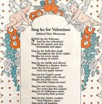 Sing Ho For Valentines Day Poem 1933 Mildred Merryman Janet Scott Cupid DWFF14 - £27.14 GBP