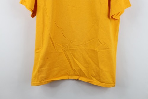 Vintage 90s Mens Large Spell Out Boise Marketing Services T-Shirt Yellow USA Item image 3