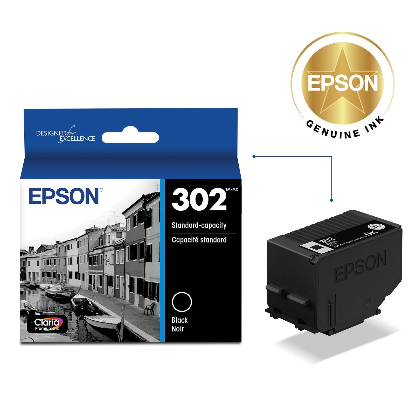 EPSON 302 Claria Premium Ink Standard Capacity Cyan Cartridge (T302220-S) Works  Item image 4