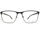 Helium Eyeglasses Frames HE4402 BLK Black Gray Square Full Rim 55-17-140 - $65.23