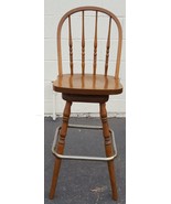 Nice Gently Used All Wood Swivel Bar Stool - Metal Foot Rail - VGC - GRE... - €102,68 EUR